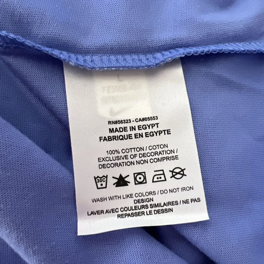 Nike Shirt Youth Large Blue Loose Fit Kids Activewear Short Sleeve Tee NWT